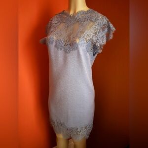Ermanno Scervino Blue Lace Midi Dress
